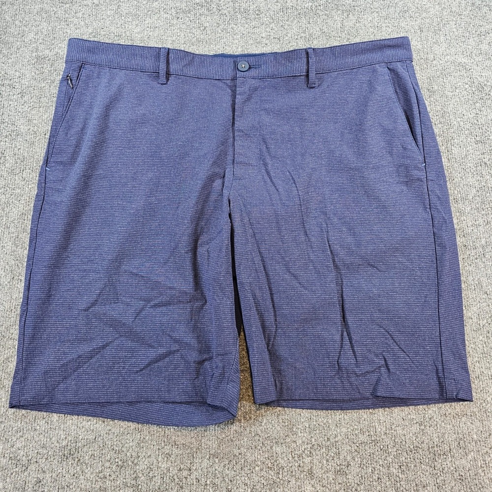 Tommy Bahama Boracay Blue Micro Grid Shorts 42 Stretch Performance Hula‎ Girl